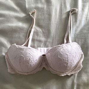 White/Cream Lace Balconette Bra